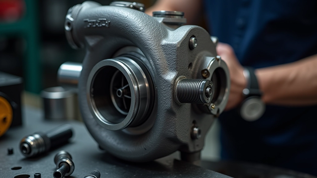 Turbocharger cartridge during precision reassembly